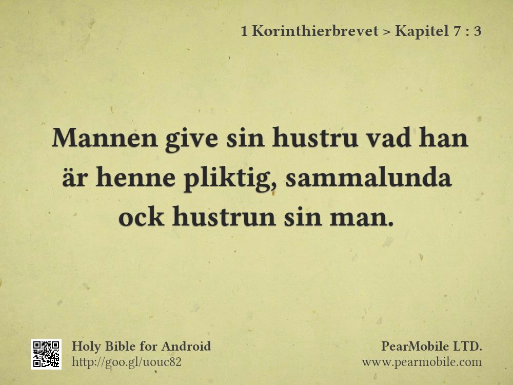 1 Korinthierbrevet, Kapitel 7:3